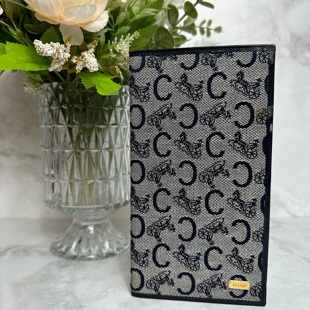 🔥 CELINE C MACADAM CARRIAGE LONG WALLET🔥 - Picture 1 of 11